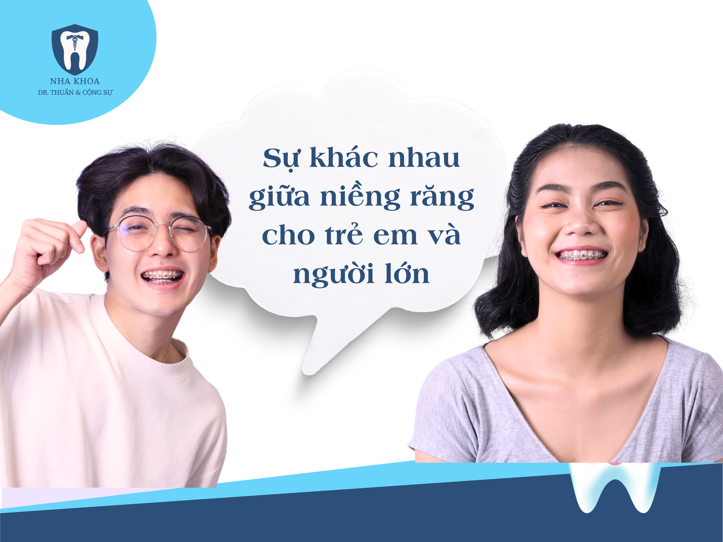 Niềng răng cho trẻ em và niềng răng cho người lớn khác nhau 